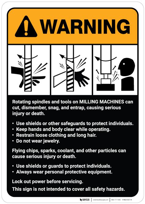 safety precautions milling machine